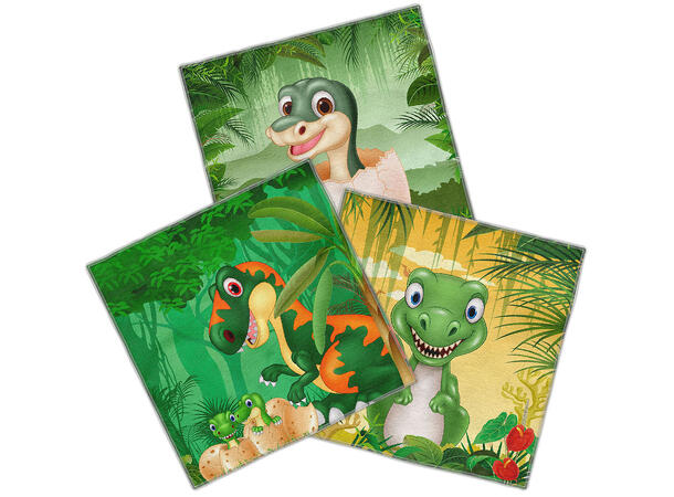 Vaskeklut Dinosaur magisk 30x30cm 3ass Display 24stk 