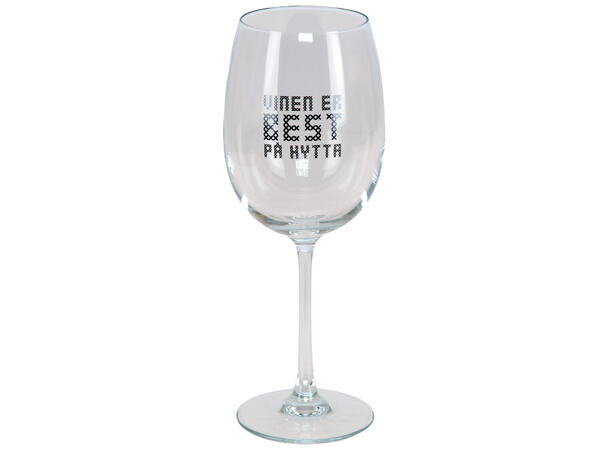 Vinglass Vin er best på hytta h:23cm Volum: 480ml. Kommer i gaveeske 