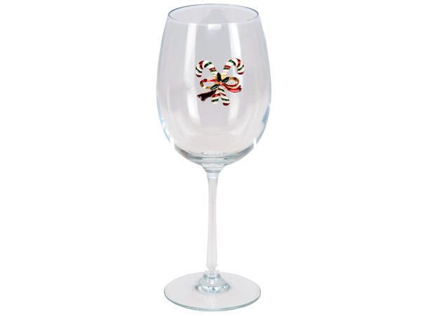 Vinglass blankt m/dekor sløyfe h:22,5cm Volum: 480ml. Kommer i gaveeske 