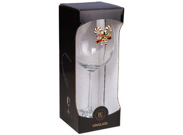 Vinglass blankt m/dekor sløyfe h:22,5cm Volum: 480ml. Kommer i gaveeske. Forpk 6 