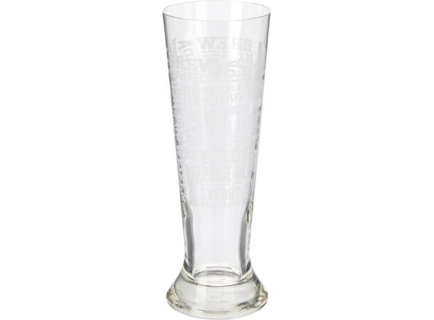 Ølglass m/tekst h:20,5cm 370ml Forpk 12stk 