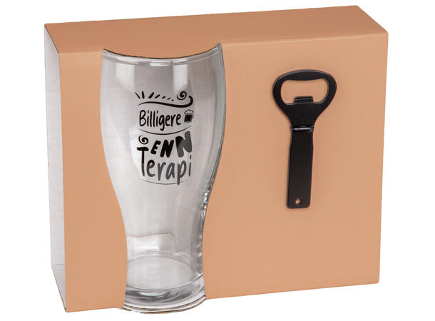 Ølglass m/åpner Billig..terapi 0,5L 16cm Volum: 570ml. Tåler oppvaskmaskin 