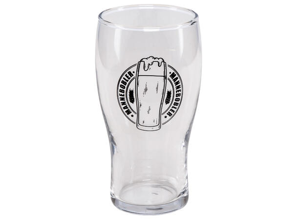 Ølglass m/åpner Mannebobler 0,5L 16cm Volum: 570ml. Tåler oppvaskmaskin 