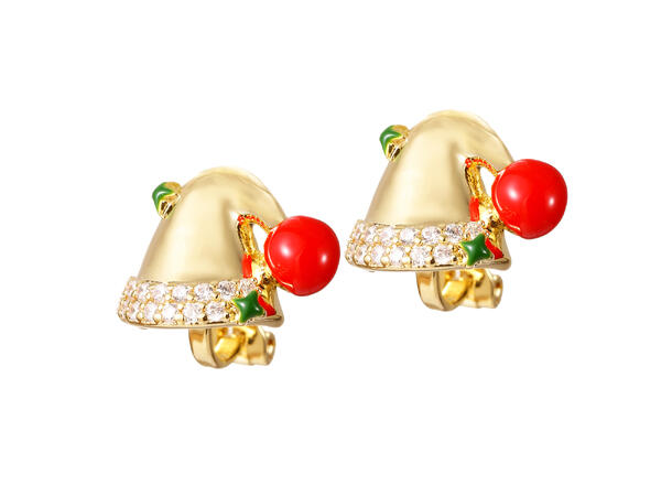 Øreklips nisselue gull par i gaveeske Sink uten kadmium, nikkel, bly 