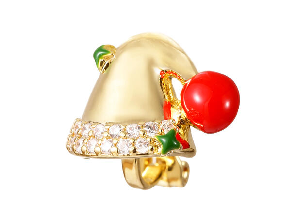 Øreklips nisselue gull par i gaveeske Sink uten kadmium, nikkel, bly 