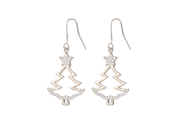 Ørering juletre lys gull par i gaveeske Sink uten kadmium, nikkel, bly 