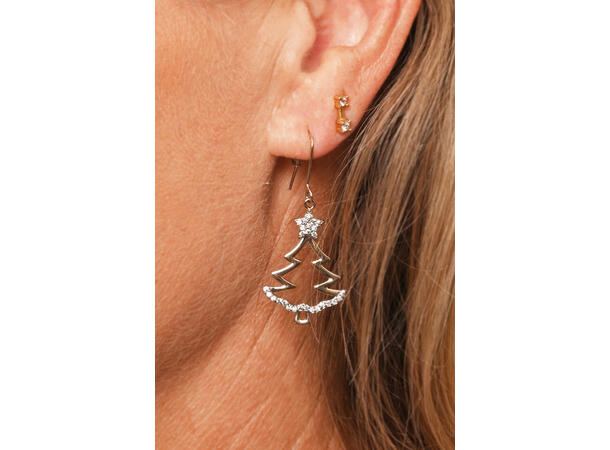 Ørering juletre lys gull par i gaveeske Sink uten kadmium, nikkel, bly 