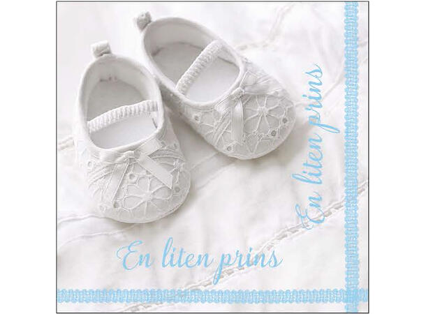 Serviett Prins Baby blå Lunsjserviett 20 stk 3-lags 33x33cm 