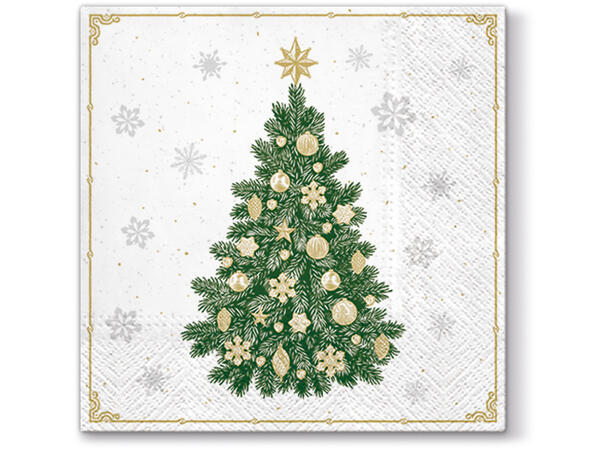 Serviett Frosty Tree Lunsjserviett 20 stk 3-lags 33x33cm 