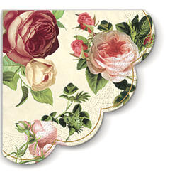 Serviett rund Rosalia Rund 12 stk 3-lags d:32cm