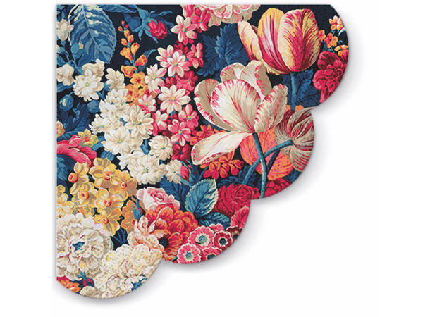 Serviett rund 12 stk Flower Splendor Rund 12 stk 3-lags Dia:32cm 