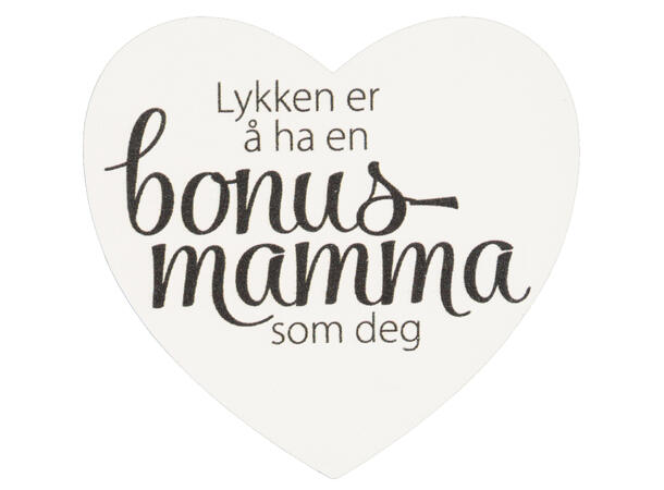 Magnetskilt Lykken...bonusmamma 8x7,5cm 