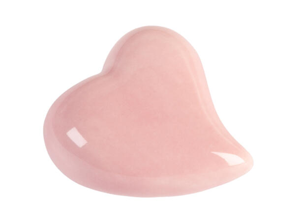 Hjerte porselen rosa 4,2x4,5x2cm Forpk 24stk 