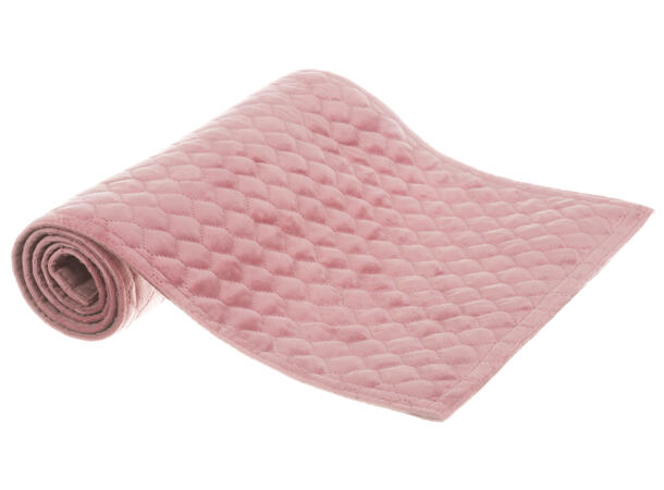 Løper bikube rosa velur 33x100cm 