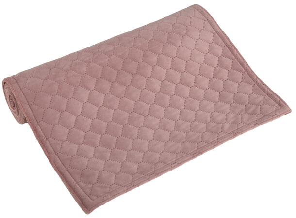 Løper bikube velur rosa 33x100cm 