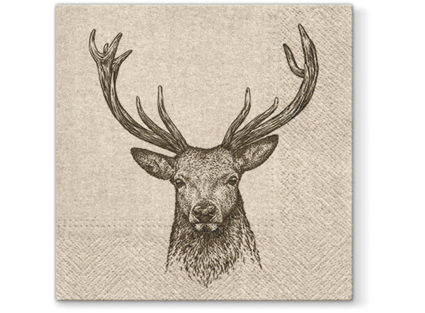 Serviett We care Deer Lunsjserviett 20 stk 3-lags 33x33cm 