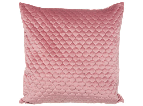 Putetrekk bikube velur rosa 45x45cm 