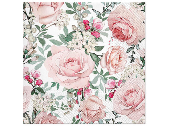 Serviett Gorgeous Roses Lunsjserviett 20 stk 3-lags 33x33cm 