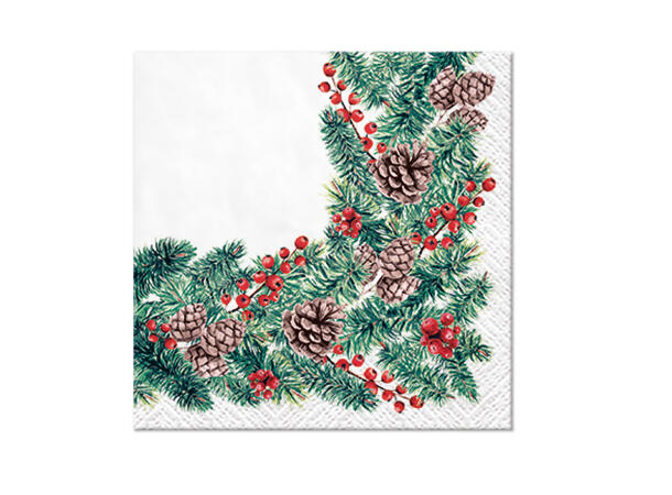 Serviett kaffe Winter Branches Kaffe 20 stk 3-lags 25x25cm 