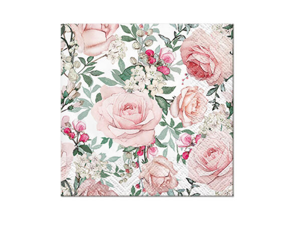 Serviett kaffe Gorgeous Roses Kaffeserviett 20 stk 3-lags 25x25cm 