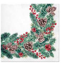 Serviett Winter Branches Lunsjserviett 20 stk 3-lags 33x33cm