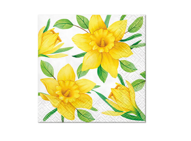 Serviett kaffe Daffodils in Bloom Kaffeserviett 20 stk 3-lags 25x25cm 