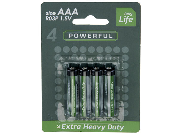 Batteri Ekstra AAA R 4stk Blisterpakning 