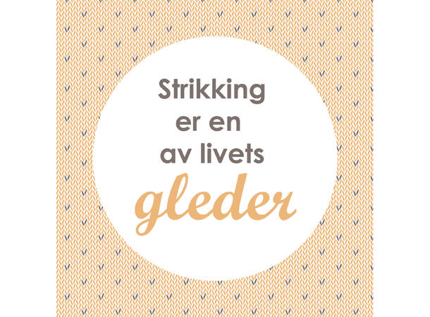 Serviett Strikking...gleder Lunsjserviett 20 stk 3-lags 33x33cm 