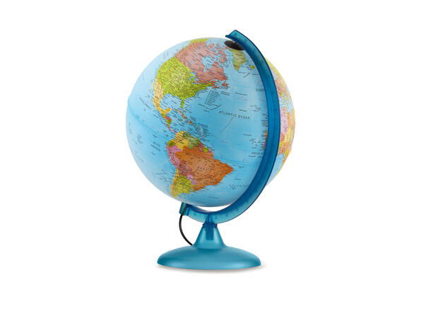 Globus stjernebilder med LED lys 25cm Plastfot med LED lys norsk tekst 