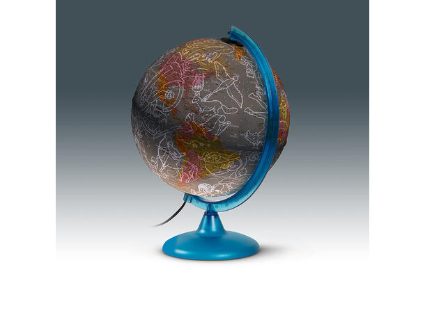 Globus stjernebilder med LED lys 25cm Plastfot med LED lys norsk tekst 