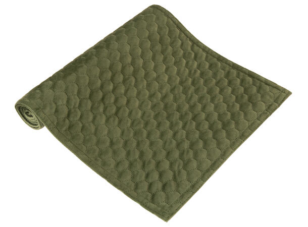 Løper bikube velur grønn 33x100cm 