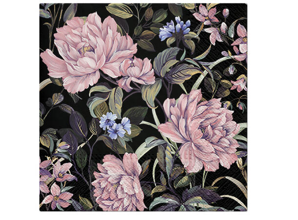 Serviett Flowers Mystery Lunsjserviett 20 stk 3-lags 33x33cm 