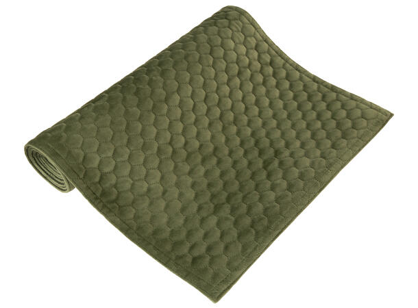 Løper bikube velur grønn 40x140cm 