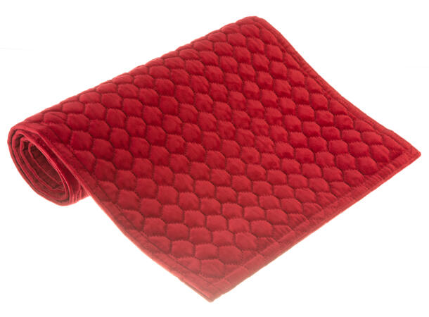 Brikke bikube velur julerød 33x45cm 