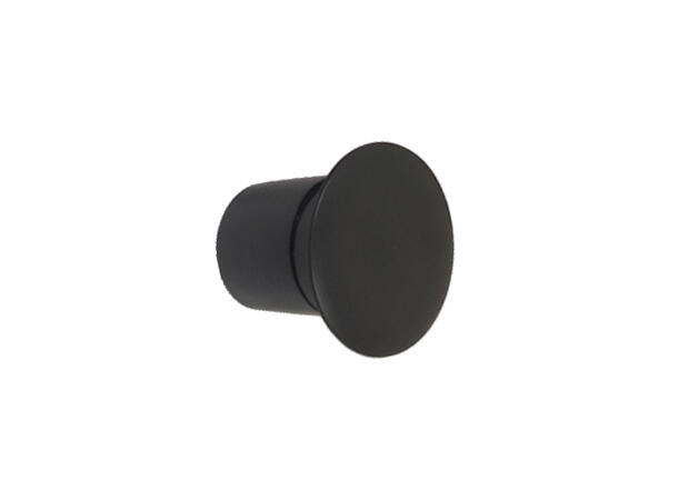 Knagg rund sort metall d:5cm 