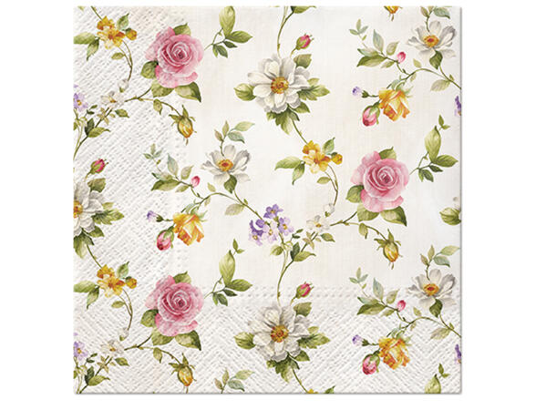 Serviett Tender Roses Lunsjserviett 20 stk 3-lags 33x33cm 