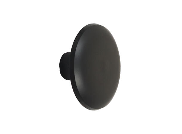 Knagg rund sort metall d:8cm 