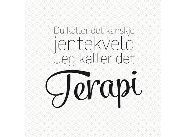Serviett Jentekveld hvit Lunsjserviett 20 stk 3-lags 33x33cm 