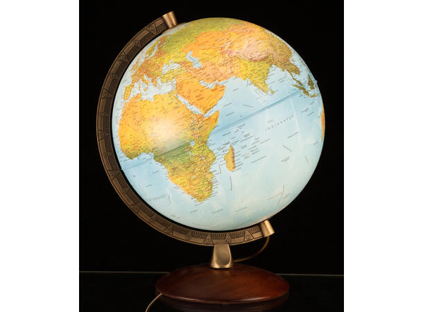 Globus norsk tekst med lys Astra 30cm Trefot, m/ lys 