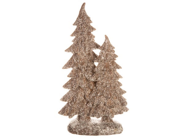Juletre edelgran brun m/glitter 18x30cm 