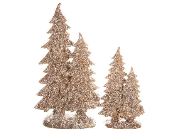 Juletre edelgran brun m/glitter 18x30cm 