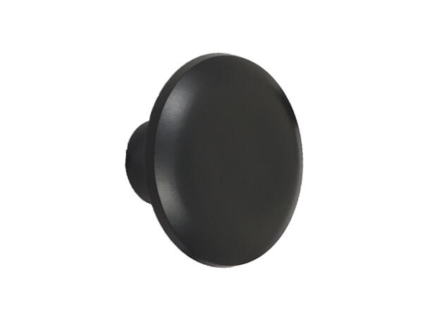 Knagg rund sort metall d:10cm 