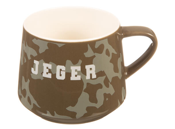 Krus Jeg er Jeger...skogsgrønn 275ml 270g D:8/9,5cm H:7,5cm 