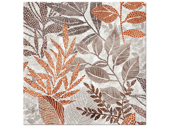 Serviett lunsj 20 stk Rising Leaves 3 lag 33x33cm 
