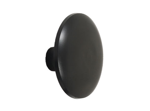 Knagg rund sort metall d:12cm 