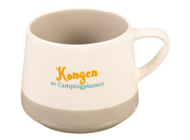 Krus Kongen av campingplassen...grå 275ml 270g D:8/9,5cm H:7,5cm 