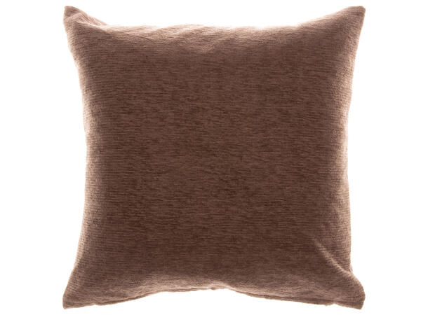 Putetrekk chenille bomull brun 45x45cm 