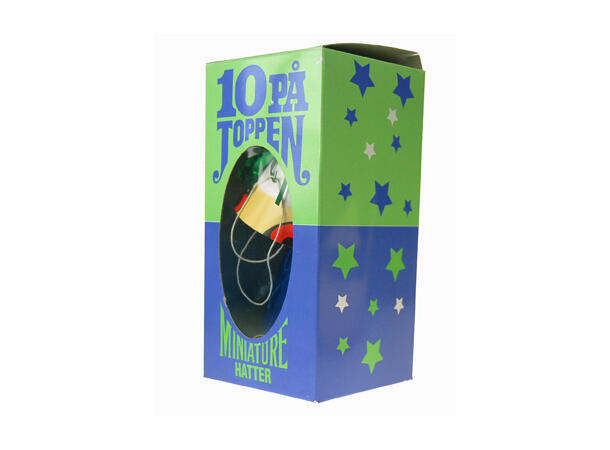 Partyhatt Ti på toppen 10 stk i eske Inneholder 10 assorterte bursdagshatter 