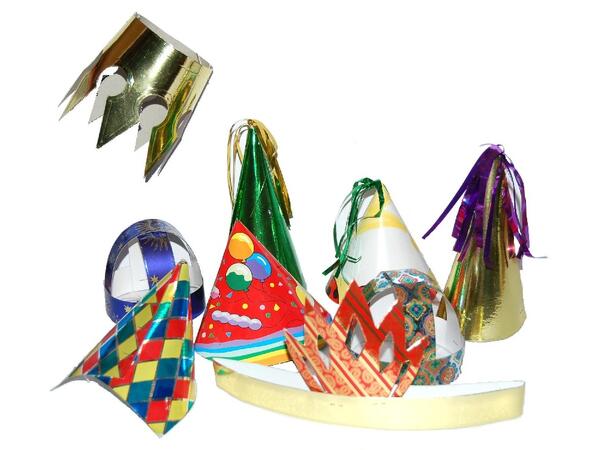 Partyhatt Ti på toppen 10 stk i eske Inneholder 10 assorterte bursdagshatter 