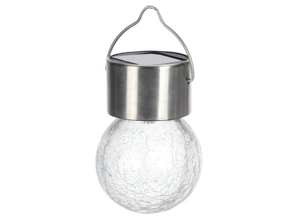 Lykt Solcelle Led henge pæreform d:6cm Display 24stk Batteri 1x2/3 AAA Opplad 